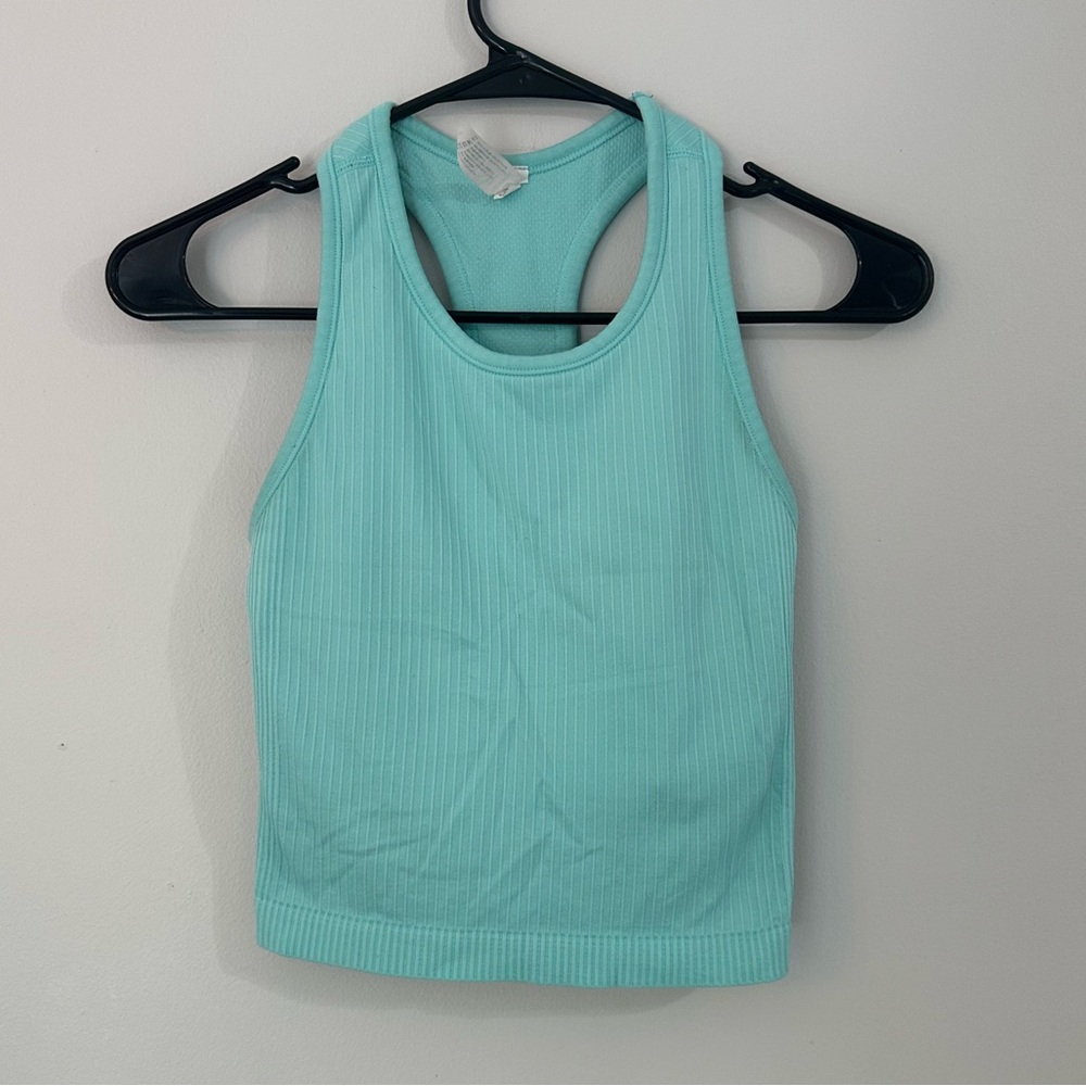 90 Degree By Reflex Aqua Ribbed Tank